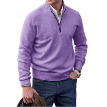 Load image into Gallery viewer, Men&#39;s Cashmere Zipper Basic Sweater

