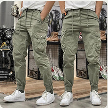 Load image into Gallery viewer, Men&#39;s Multi-Pockets Drawstring Elastic Waist Cargo Pants
