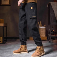 Load image into Gallery viewer, Men&#39;s Fashion Casual Loose Pockets Spliced Solid Color Trousers
