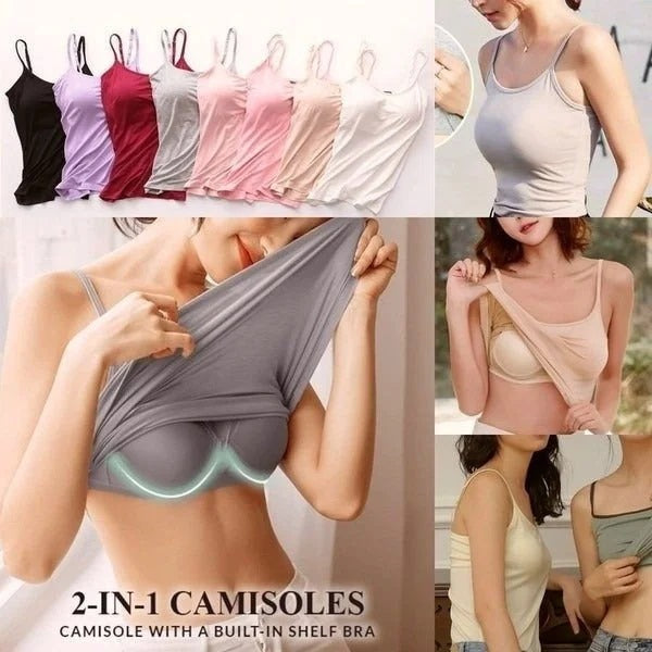 2023 Summer Sale 50% Off - Undershirts with built-in bras