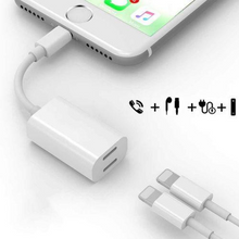 Load image into Gallery viewer, 2 in1 Audio Cable Adapter For iphone 7/7 Plus/8/8 Plus/X
