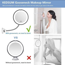 Load image into Gallery viewer, 10x Magnifying LED Lighted Makeup Mirror
