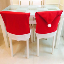 Load image into Gallery viewer, Santa Hat Christmas Chair Cover

