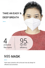 Load image into Gallery viewer, KN95 Face Mask Respirator(5PCS/10PCS/20PCS)
