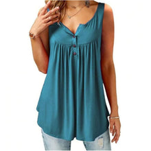 Load image into Gallery viewer, Comfy Loose Button Sleeveless Tank Top For Women
