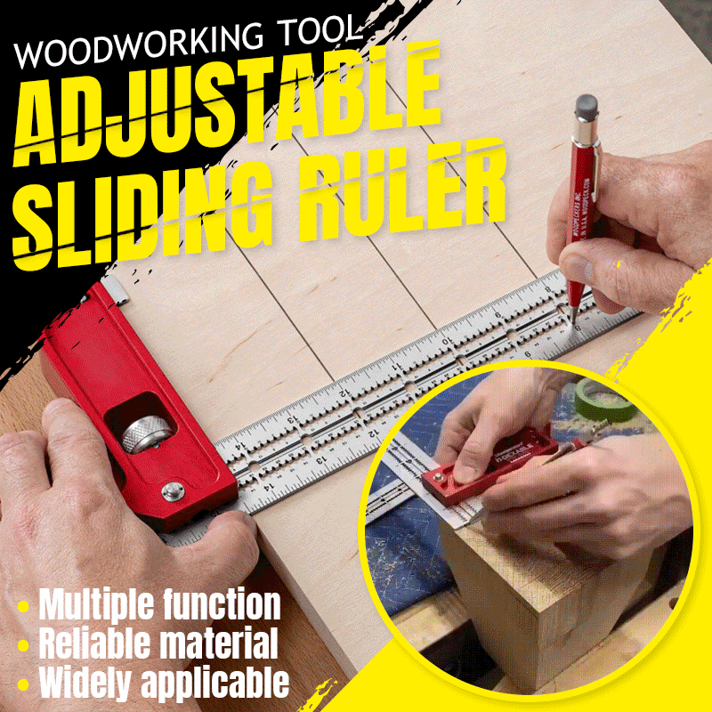 SUPOWER® Woodworking Tool Adjustable Sliding Ruler